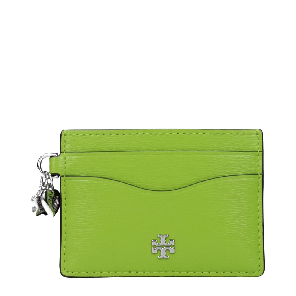 Tory Burch Tory Burch Green Leather Cardholder