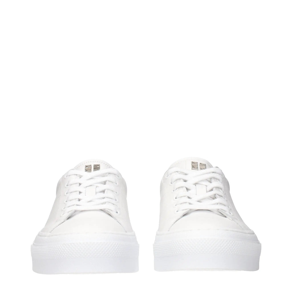 Givenchy White Leather Low Top Sneakers