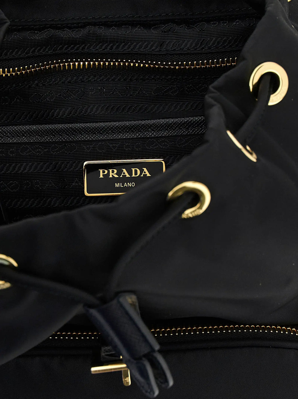 Prada Black Recycled Polyamide Backpack