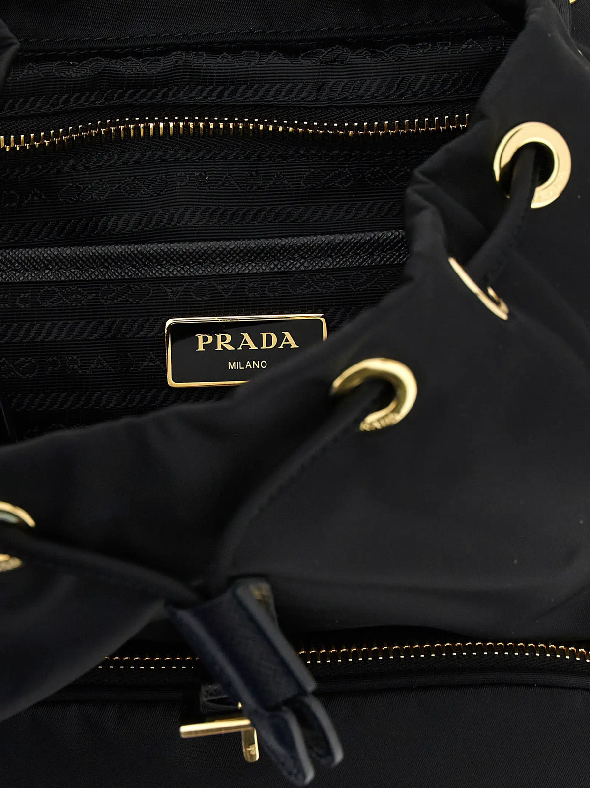 Prada Black Recycled Polyamide Backpack