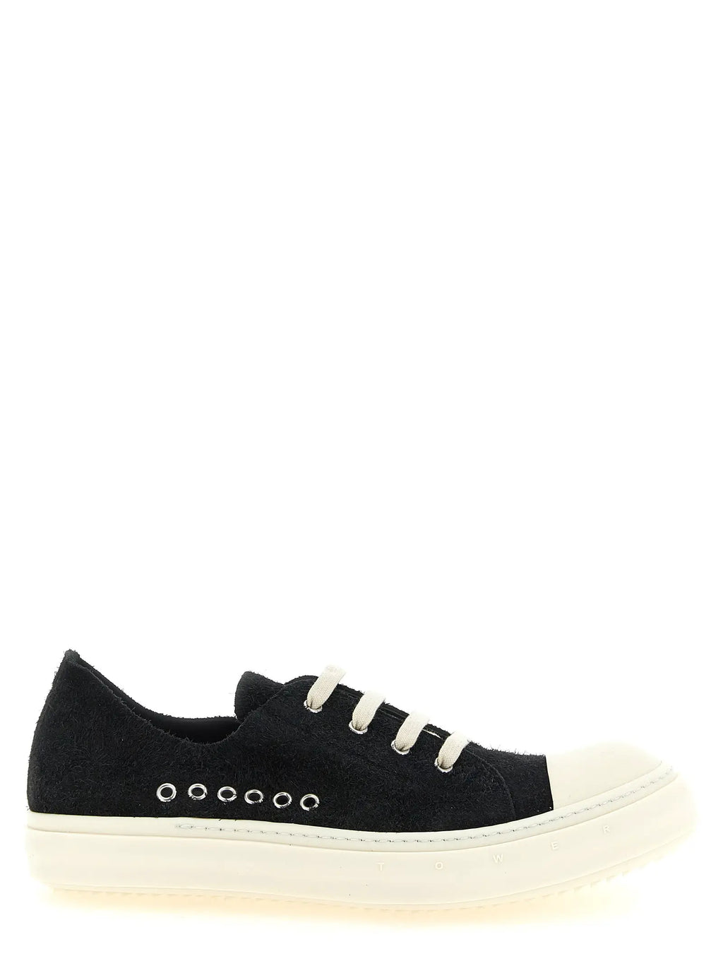 Rick Owens Black Calfskin Low Top Sneakers