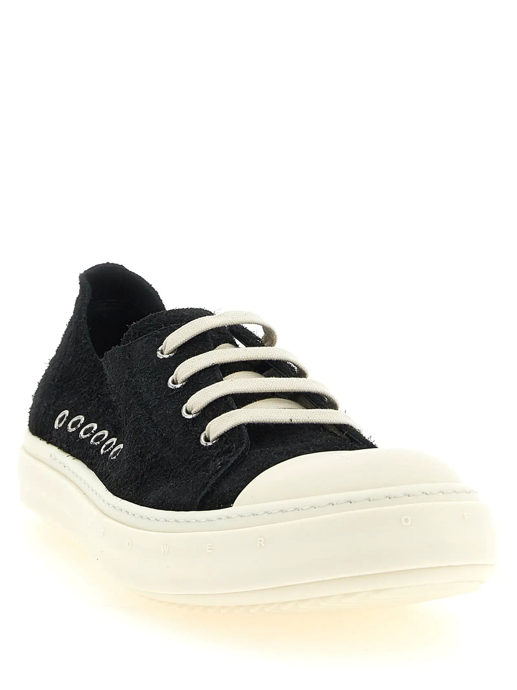 Rick Owens Black Calfskin Low Top Sneakers