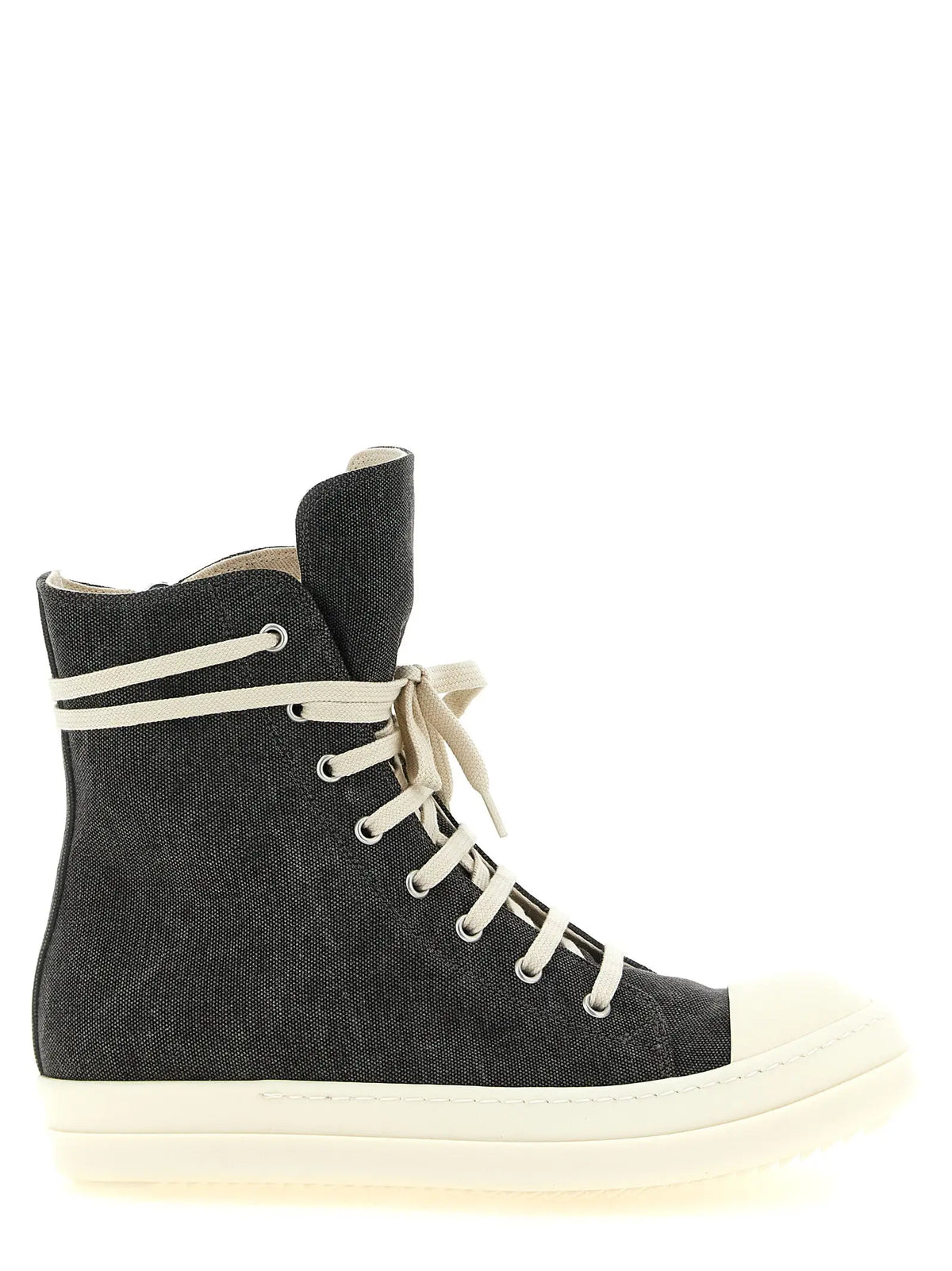 DRKSHDW Gray Cotton High Top Sneakers