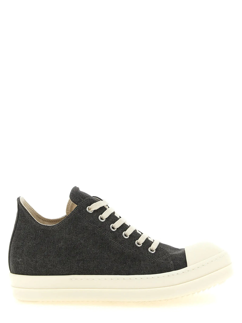 DRKSHDW Gray Cotton Low Top Sneakers