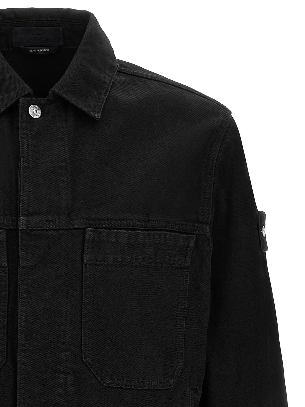 Stone Island Black Cotton Denim Jacket