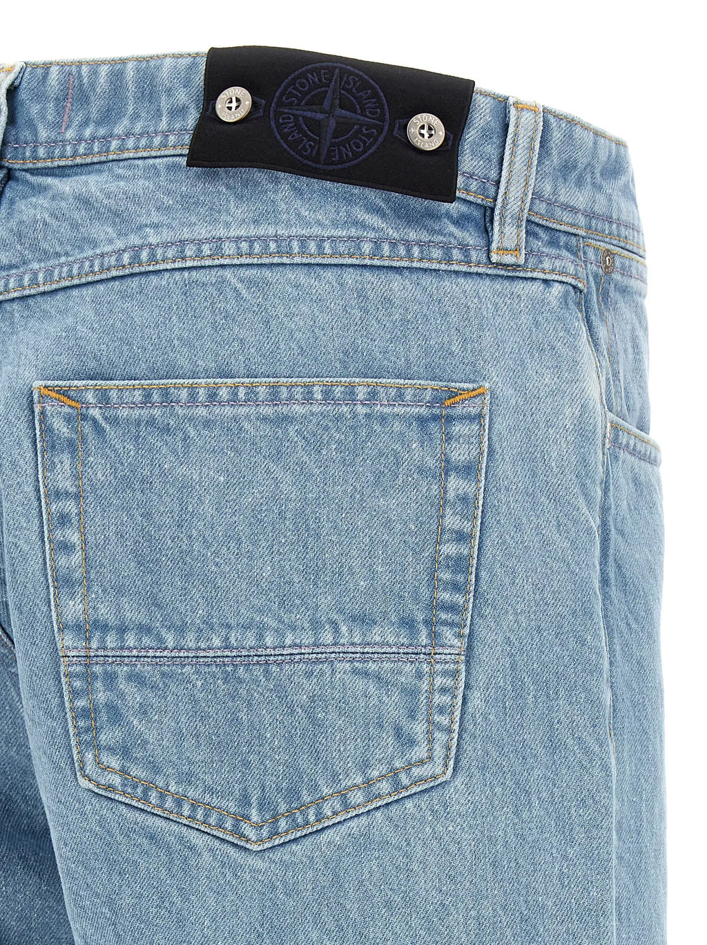 Stone Island Stone Island Blue Cotton Straight-Leg Jeans