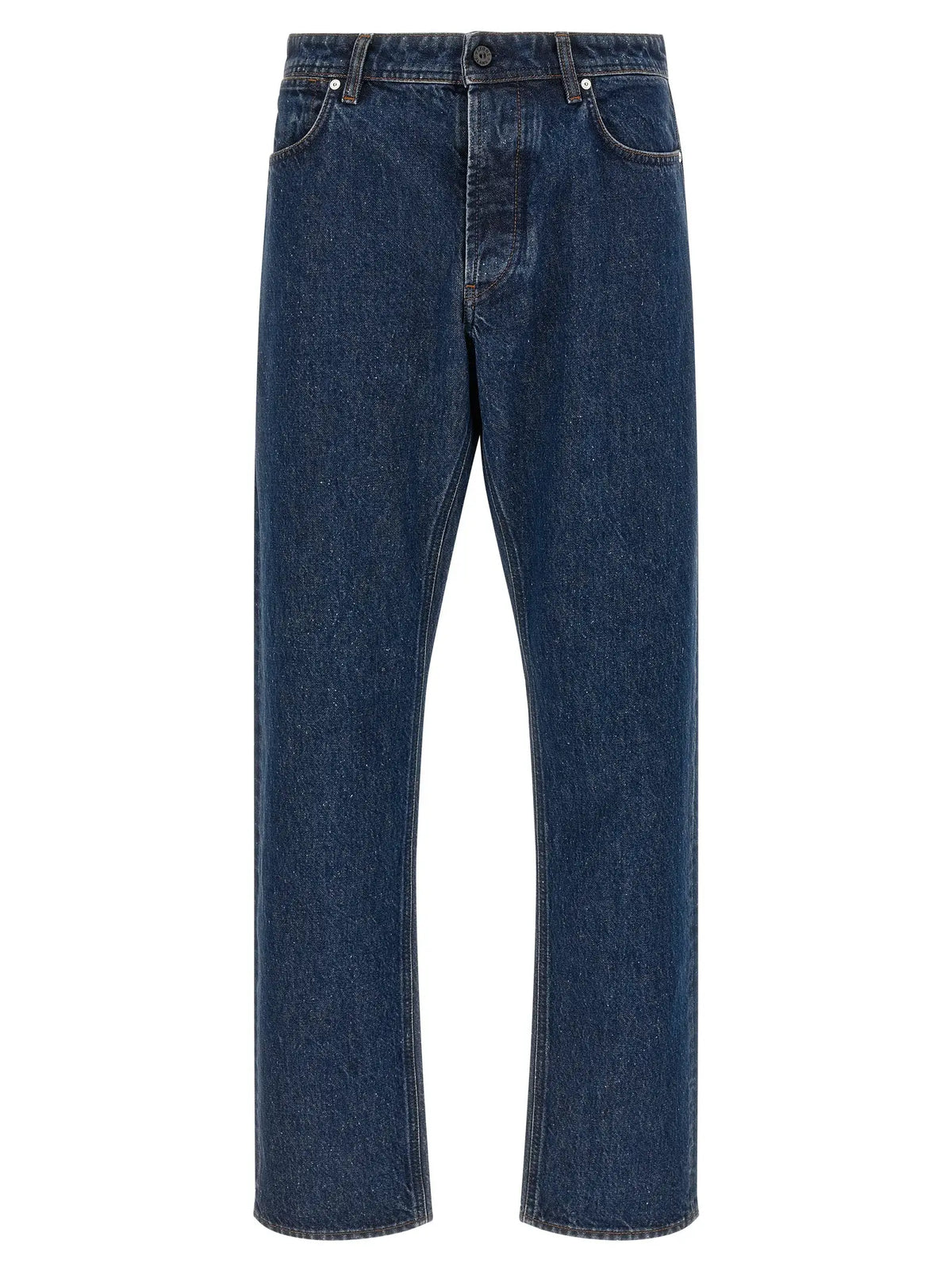 Stone Island Blue Cotton Straight-Leg Jeans