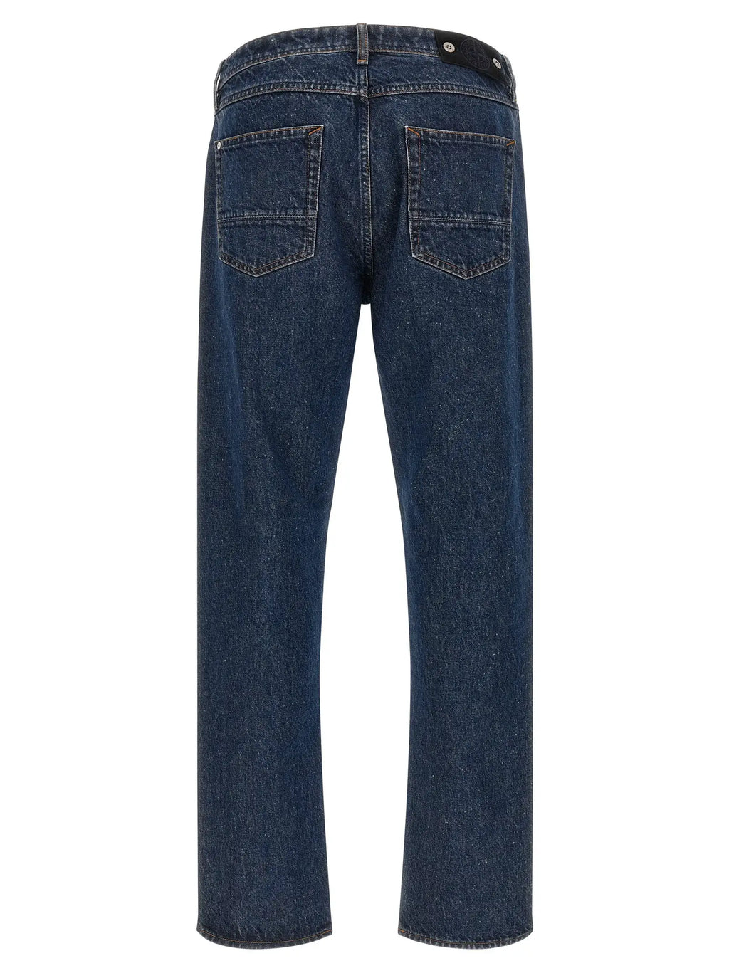 Stone Island Blue Cotton Straight-Leg Jeans