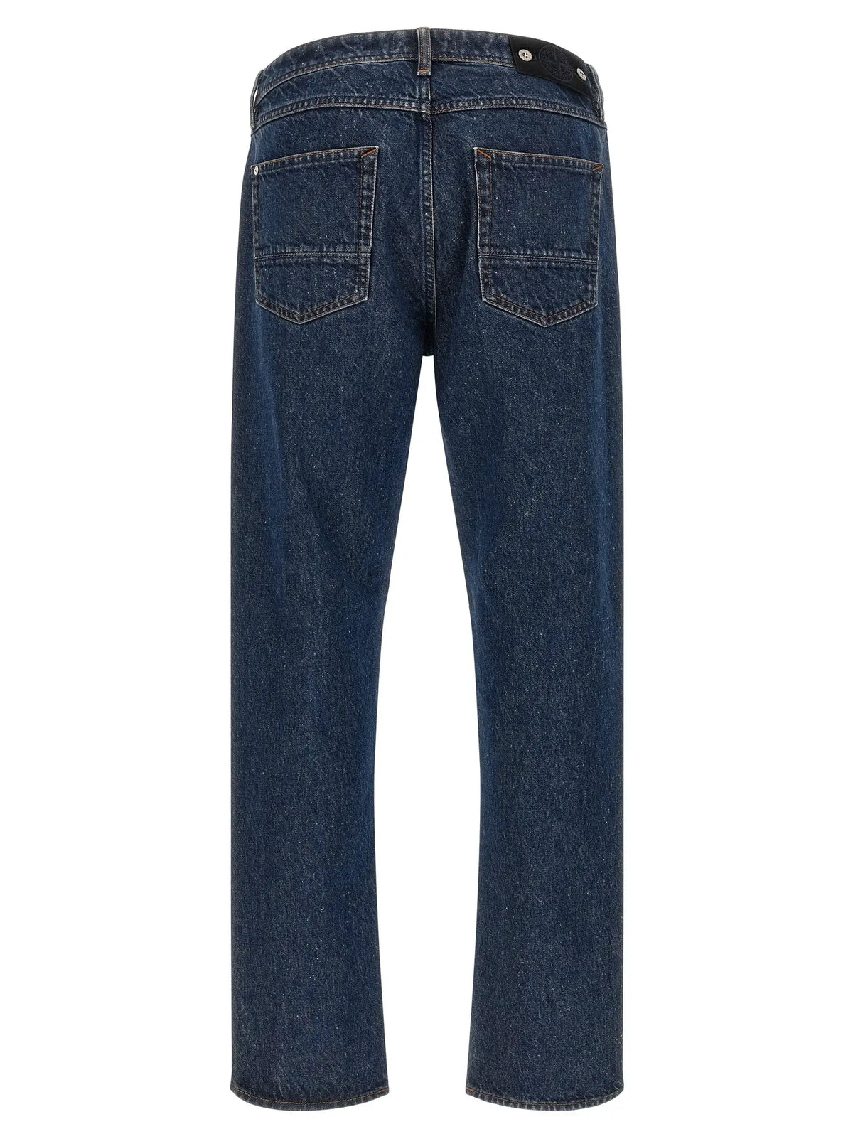 Stone Island Blue Cotton Straight-Leg Jeans