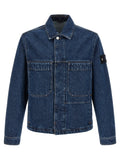 Stone Island Blue Cotton Denim Jacket
