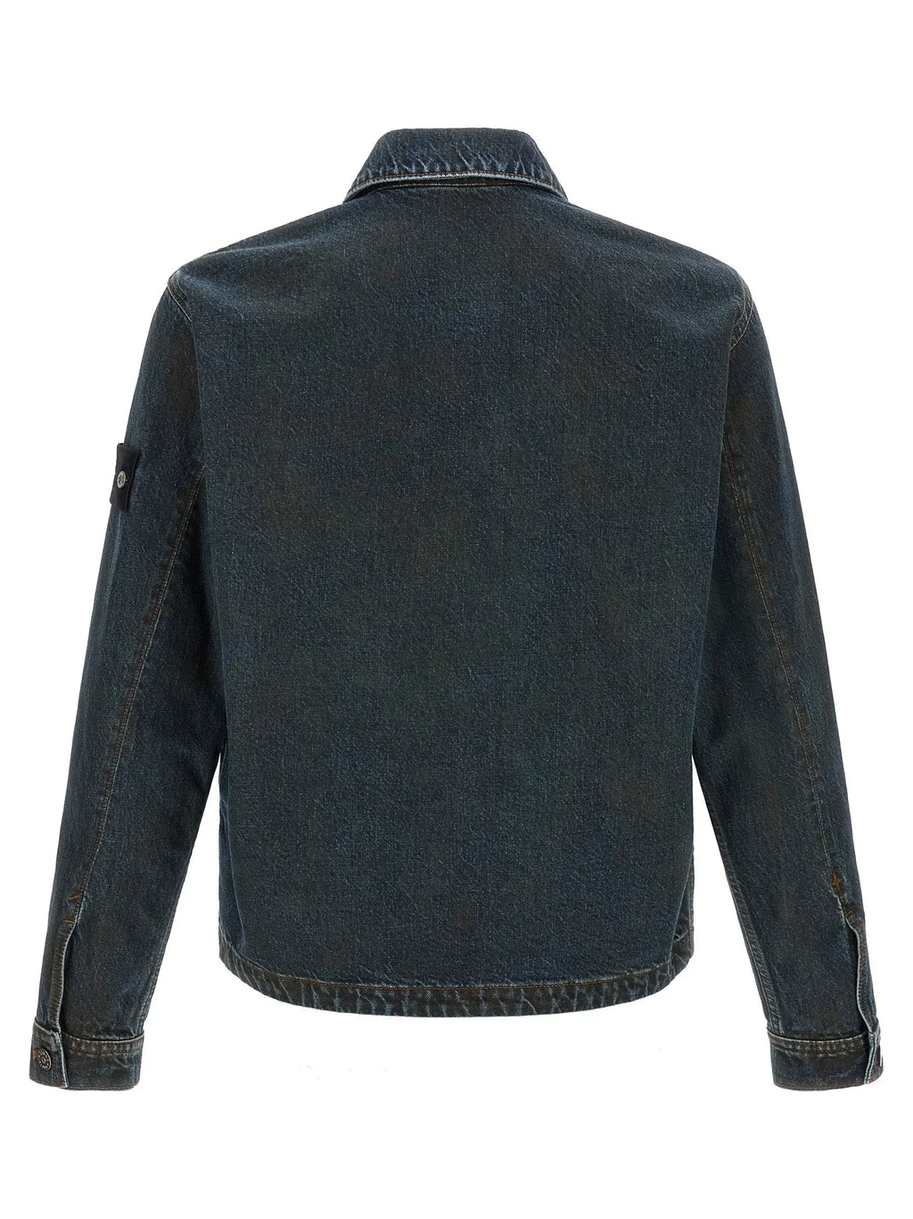 Stone Island Blue Cotton Denim Jacket