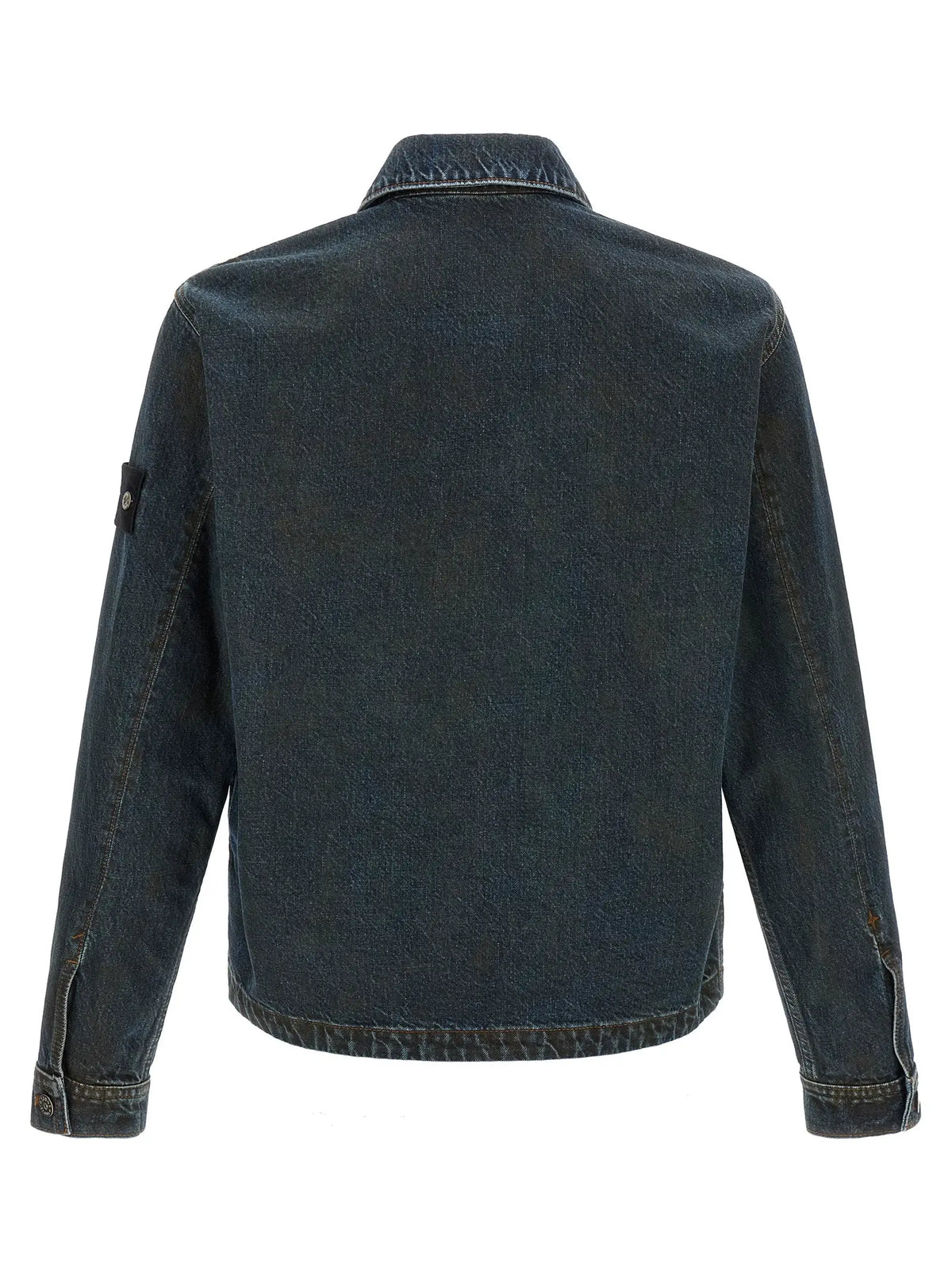 Stone Island Blue Cotton Denim Jacket
