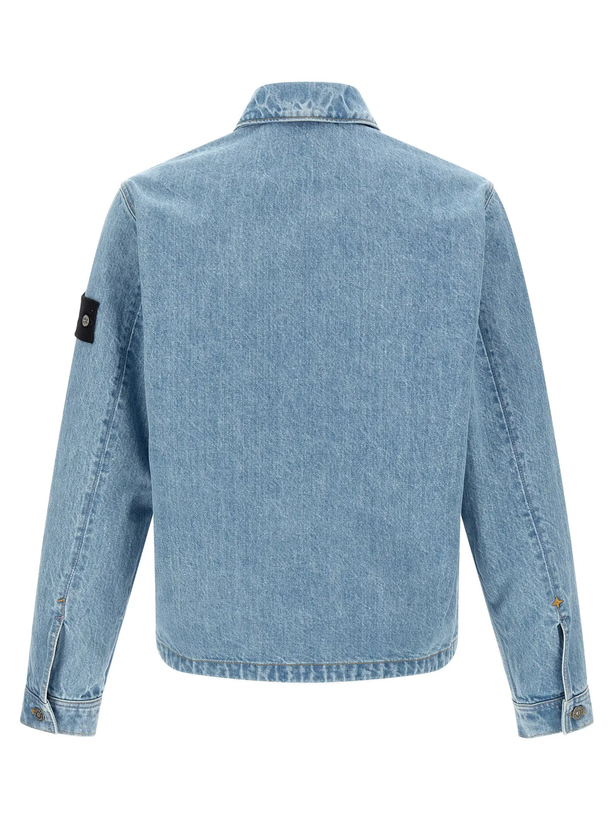 Stone Island Blue Cotton Denim Jacket