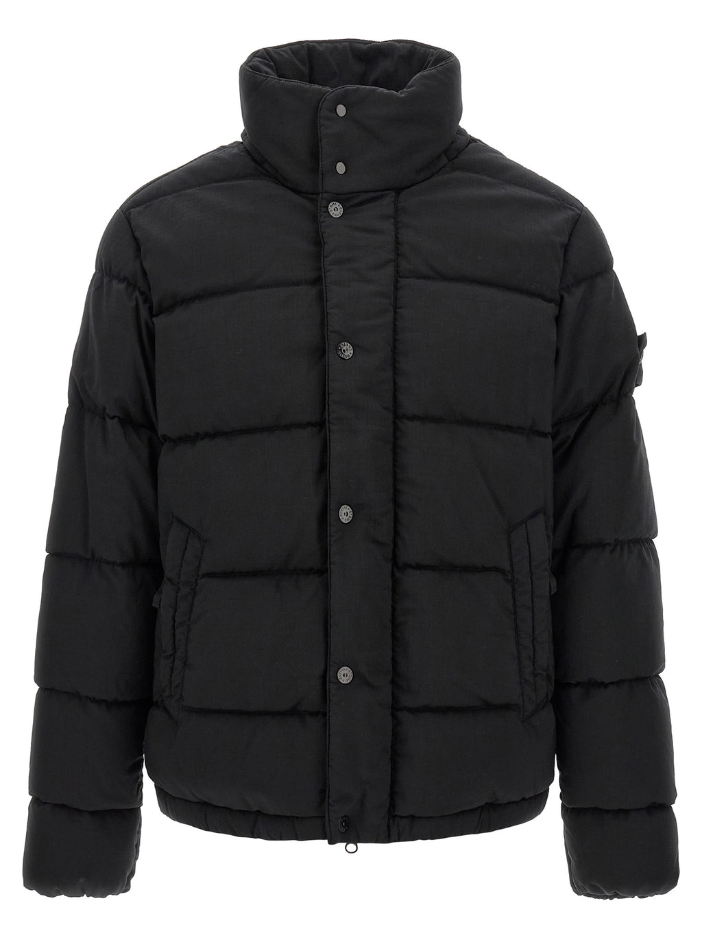 Stone Island Stone Island Black Virgin Wool Full-Length Jacket