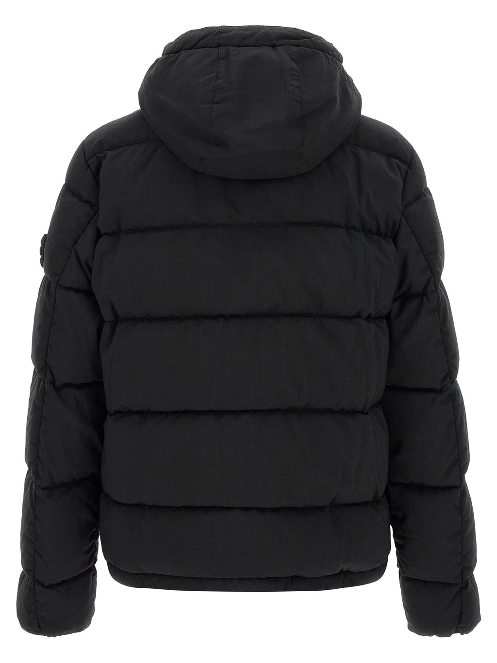 Stone Island Stone Island Black Virgin Wool Full-Length Jacket