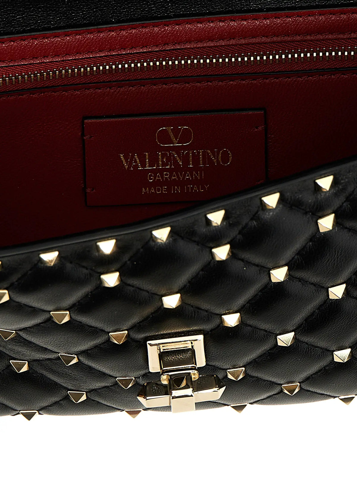 Valentino Garavani Valentino Garavani Black Lamb Leather Shoulder Bag