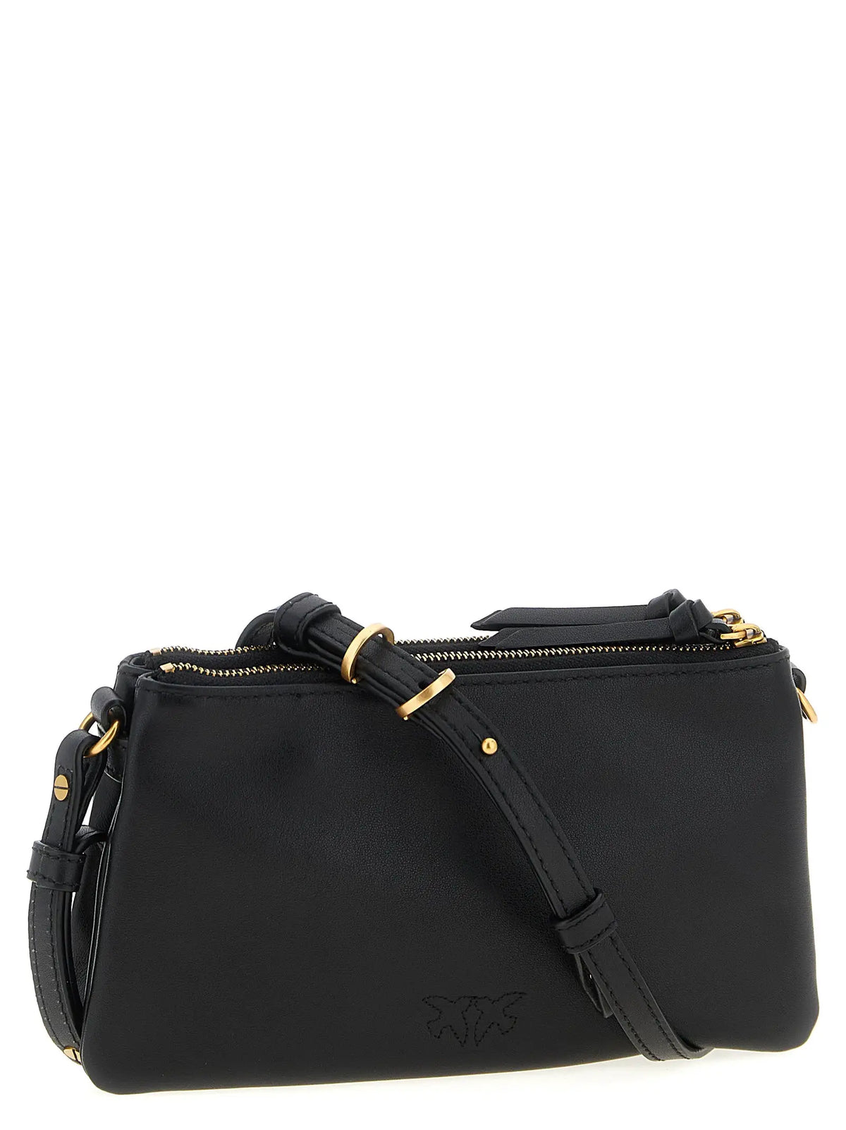 PINKO PINKO Black Calfskin Crossbody Bag