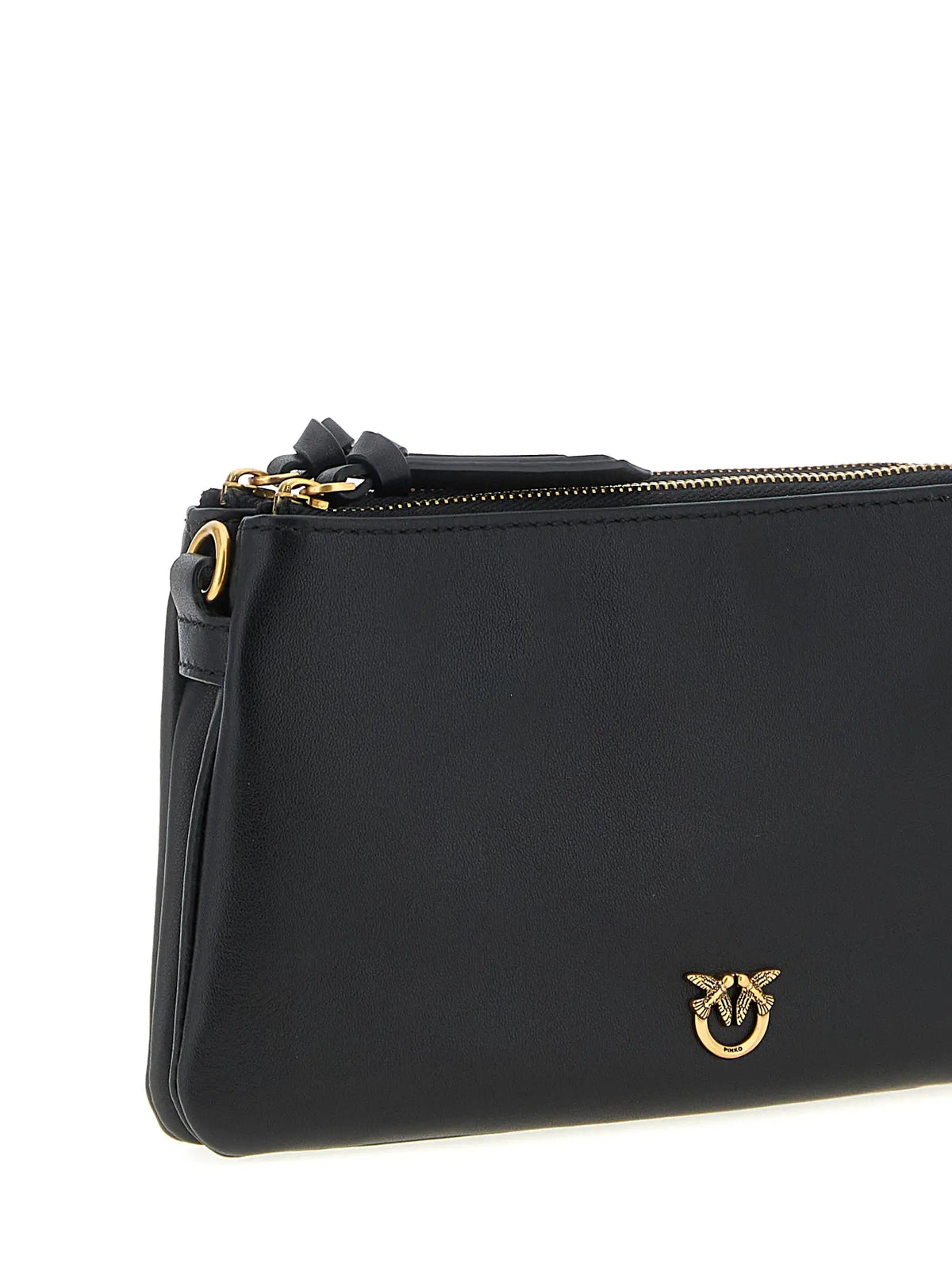 PINKO PINKO Black Calfskin Crossbody Bag