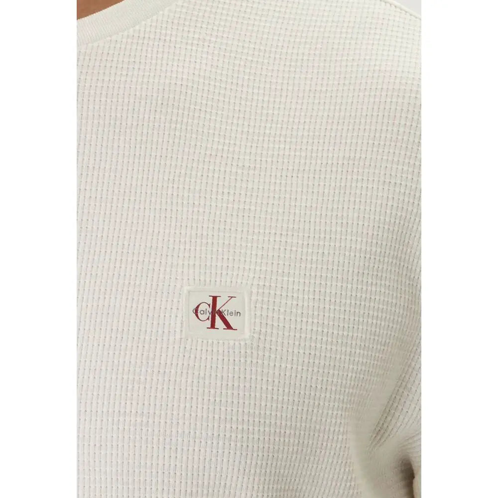 Calvin Klein Jeans Beige Cotton Long Sleeve T-Shirt