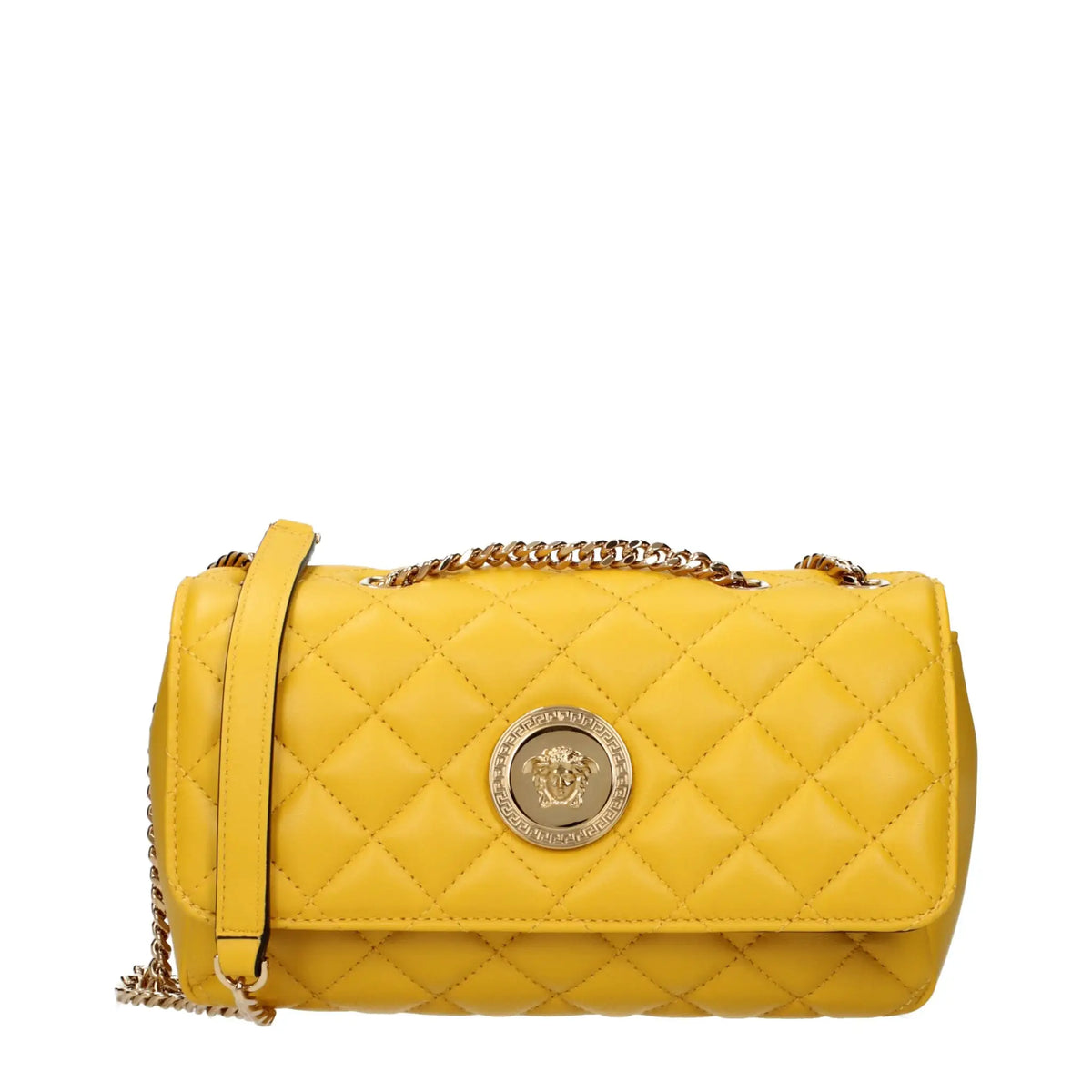 Versace Versace Yellow Leather Shoulder Bag