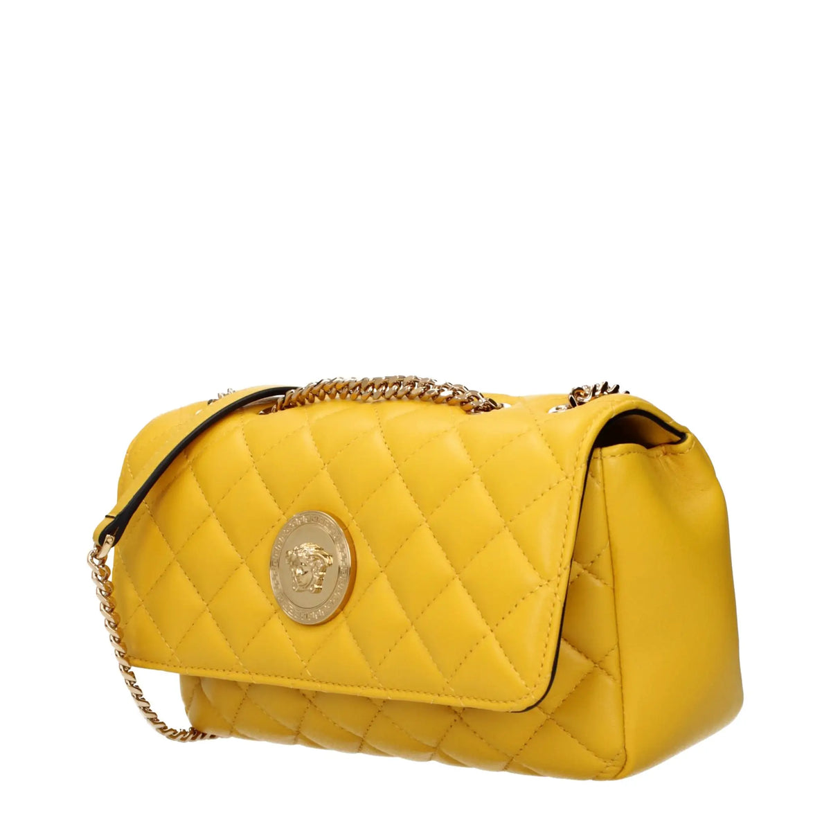 Versace Versace Yellow Leather Shoulder Bag