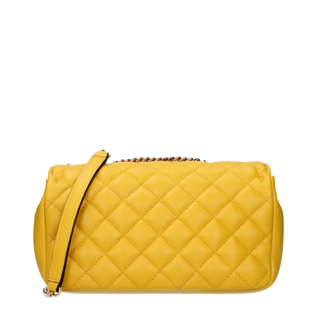 Versace Versace Yellow Leather Shoulder Bag