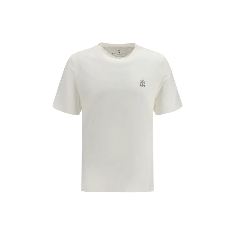 Brunello Cucinelli Brunello Cucinelli White Cotton T-Shirt