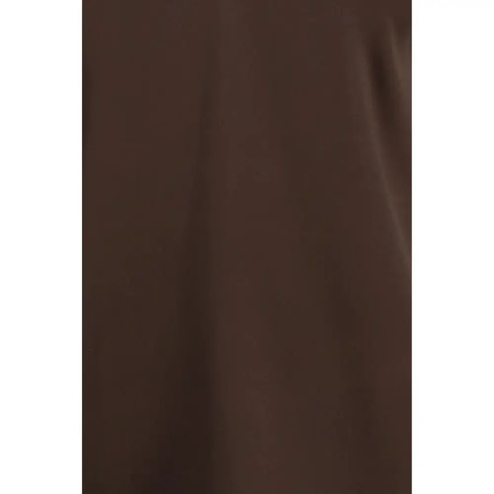 Brunello Cucinelli Brunello Cucinelli Brown Silk Sleeveles T-Shirt