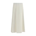 Brunello Cucinelli Brunello Cucinelli Beige Wool Oves Aries Midi Skirt
