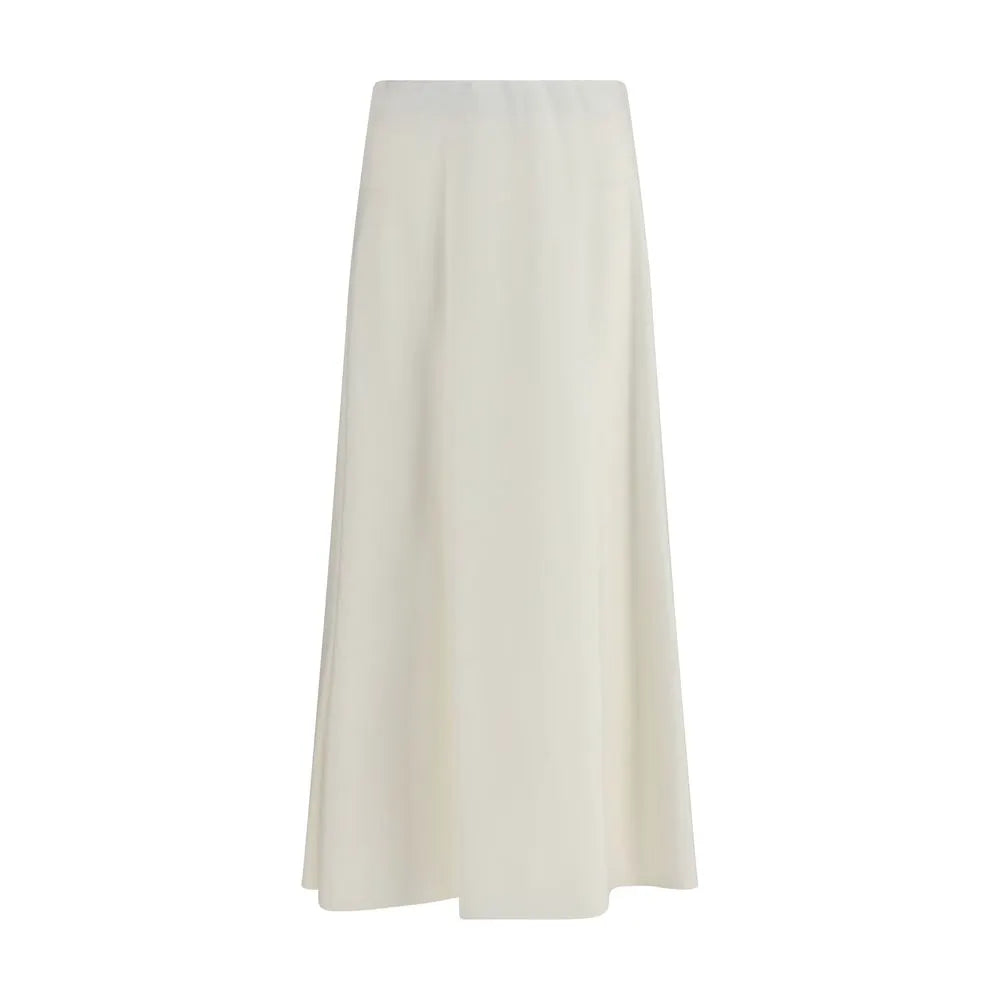 Brunello Cucinelli Brunello Cucinelli Beige Wool Oves Aries Midi Skirt