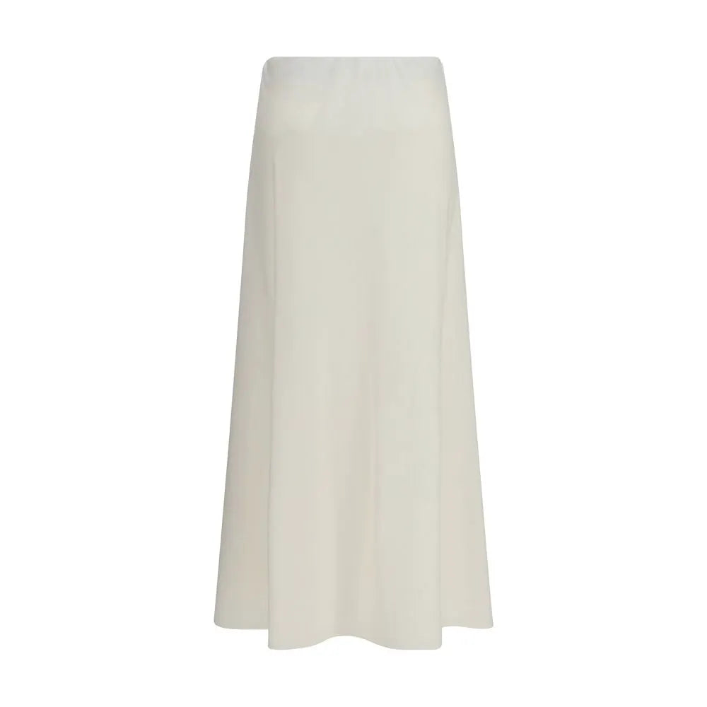 Brunello Cucinelli Brunello Cucinelli Beige Wool Oves Aries Midi Skirt