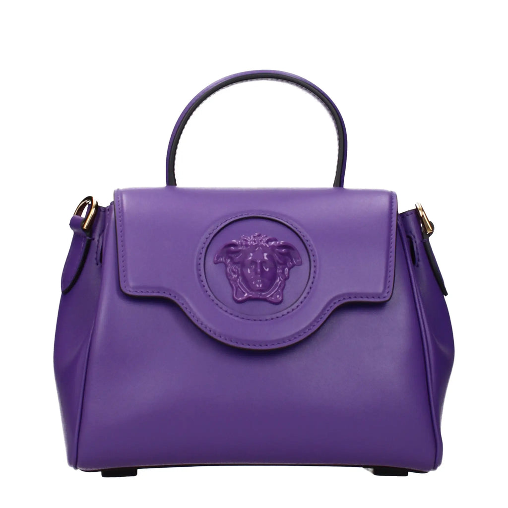 Versace Versace Purple Leather Handbag