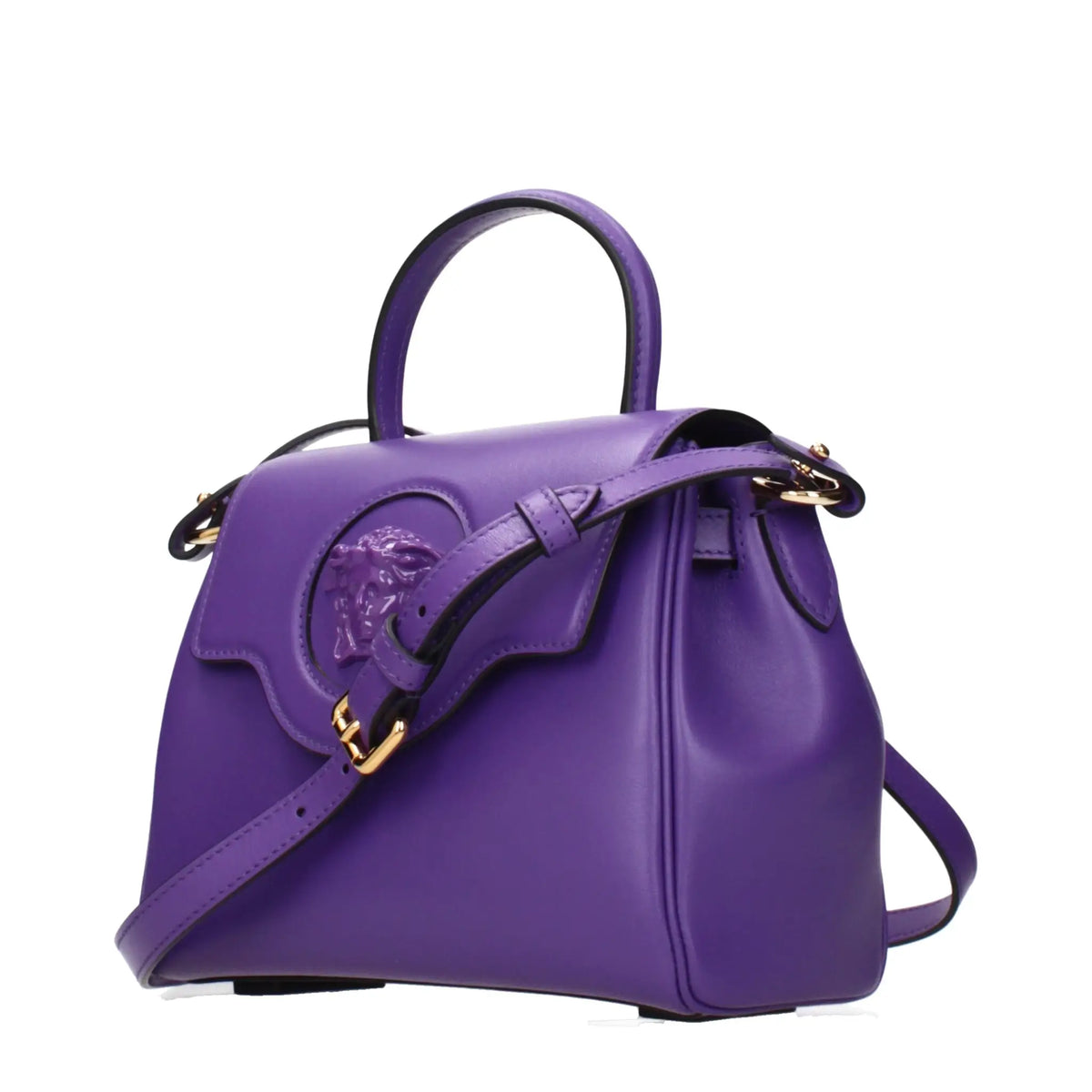 Versace Versace Purple Leather Handbag