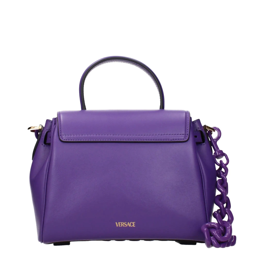 Versace Versace Purple Leather Handbag