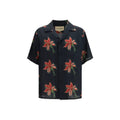 Valentino Garavani Valentino Garavani Black Linen Pattern Shirt
