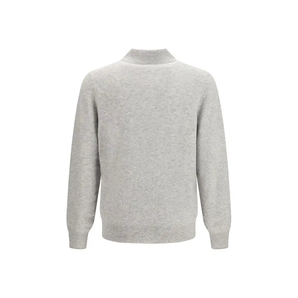 Brunello Cucinelli Brunello Cucinelli Gray Cashmere Polo Shirt