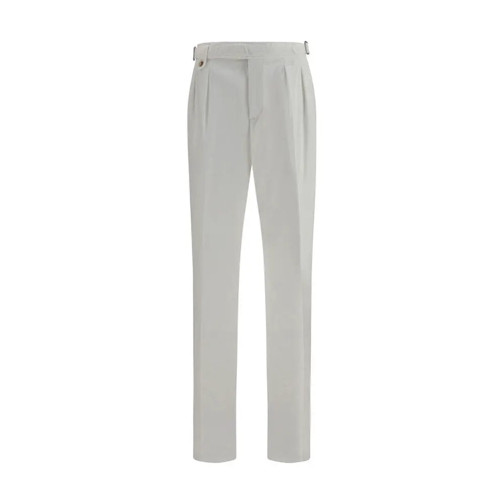 Brunello Cucinelli Brunello Cucinelli White Cotton Casual Pants