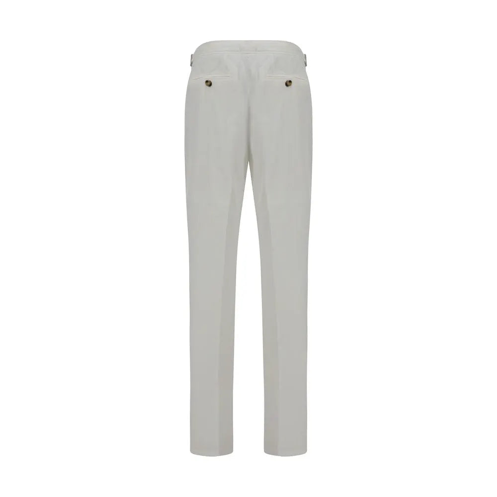 Brunello Cucinelli Brunello Cucinelli White Cotton Casual Pants