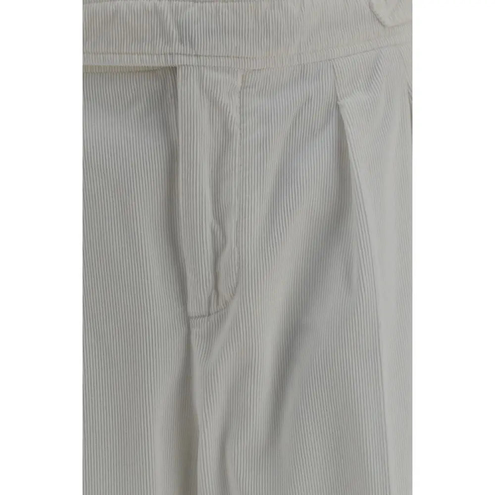 Brunello Cucinelli Brunello Cucinelli White Cotton Casual Pants