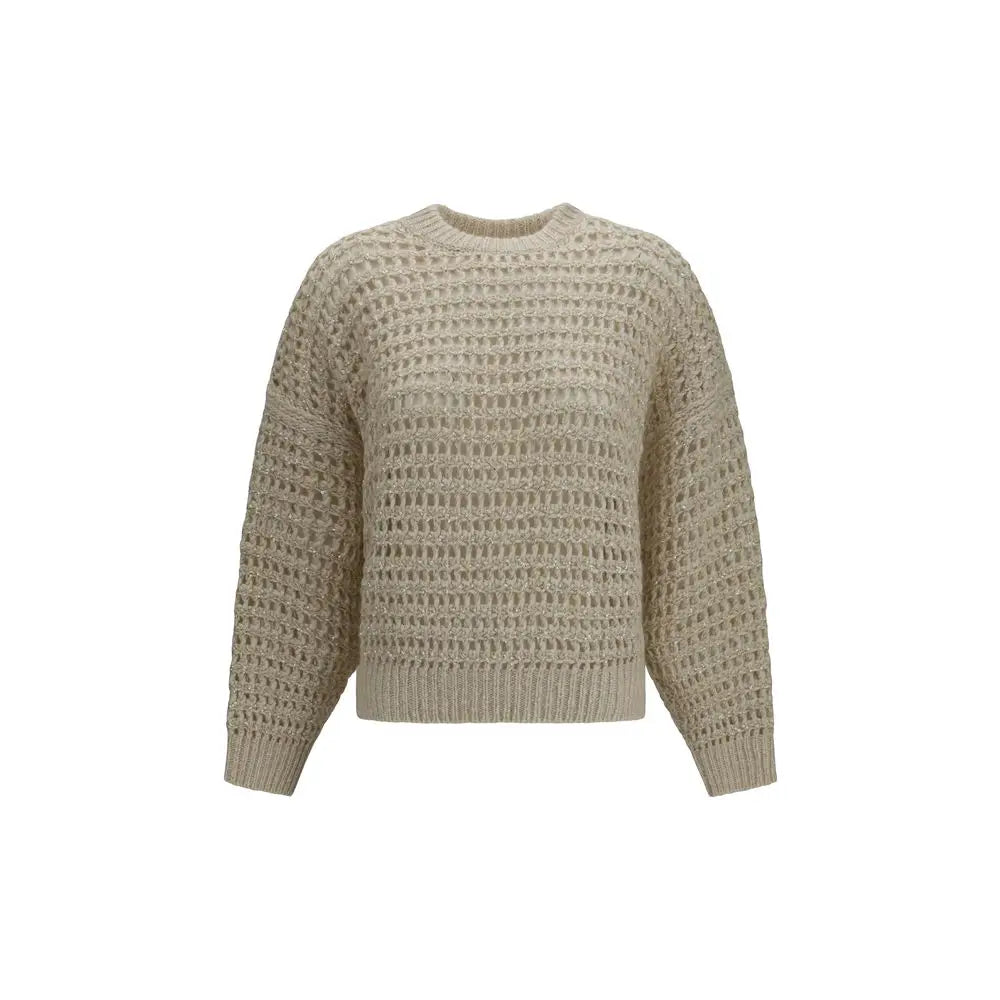Brunello Cucinelli Brunello Cucinelli Beige Wool Oves Aries Sweatshirt