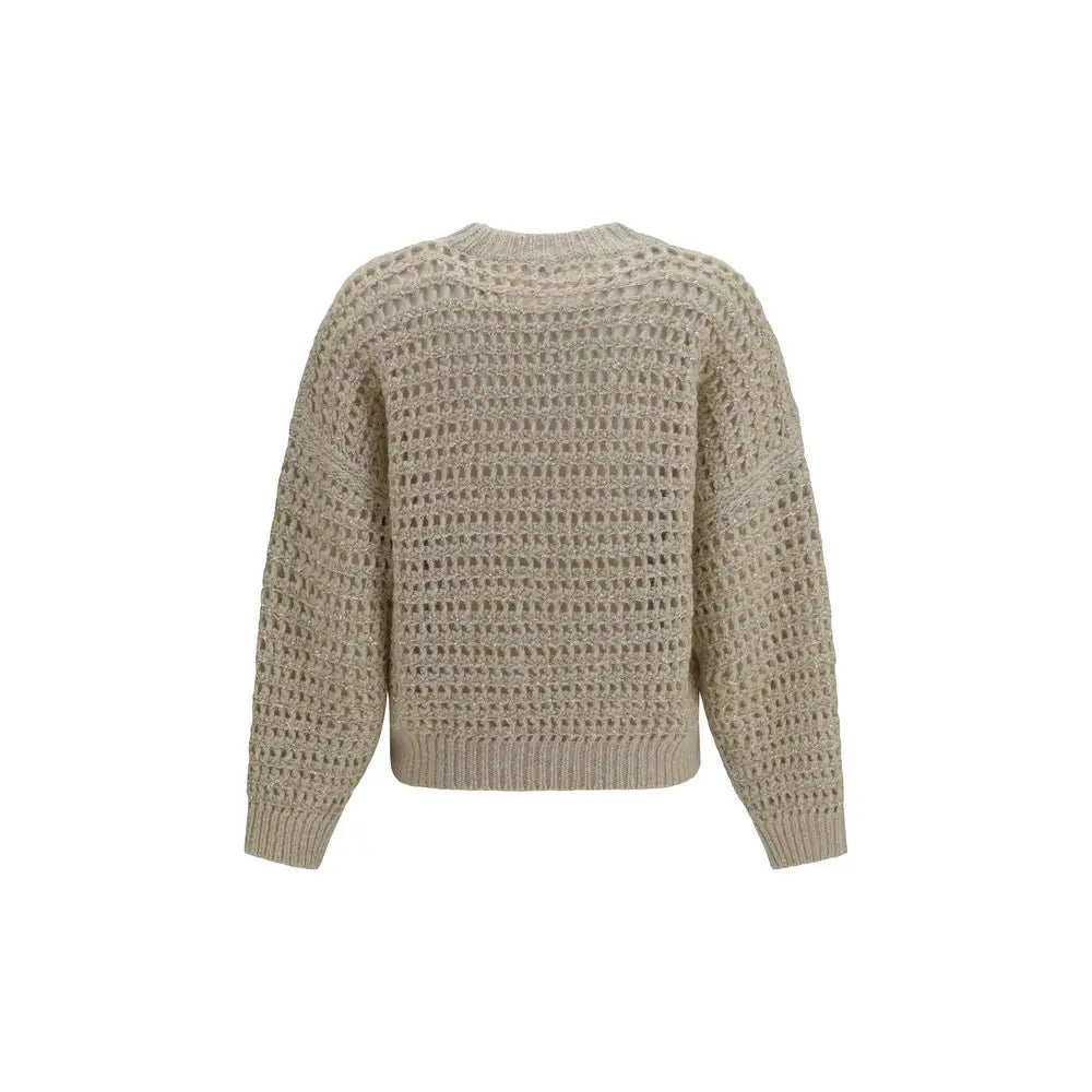 Brunello Cucinelli Brunello Cucinelli Beige Wool Oves Aries Sweatshirt
