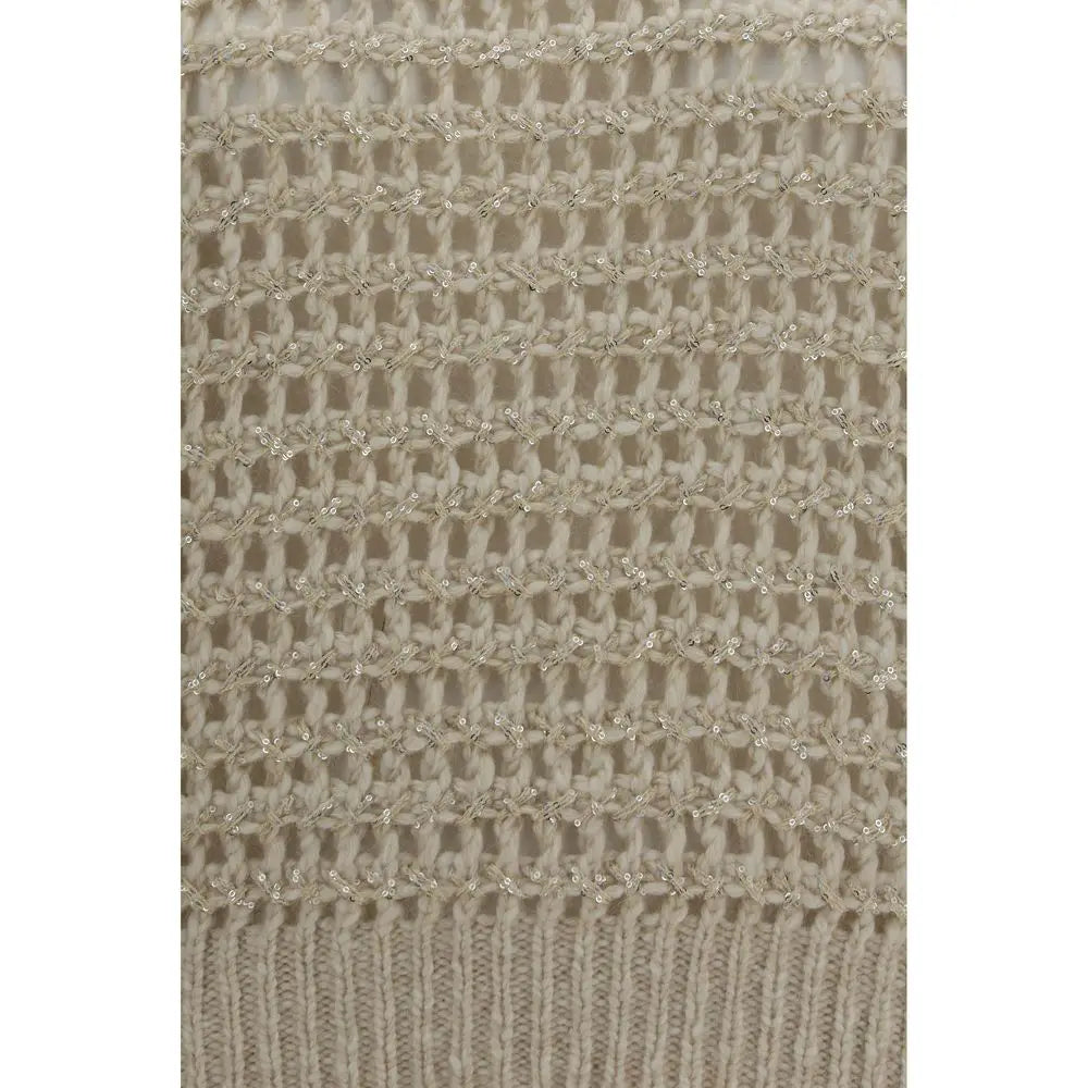 Brunello Cucinelli Brunello Cucinelli Beige Wool Oves Aries Sweatshirt