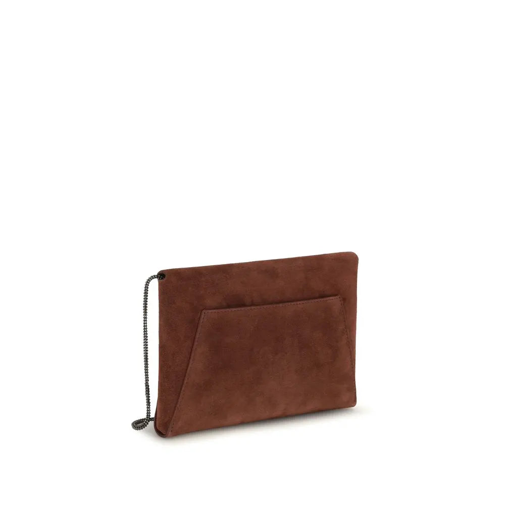 Brunello Cucinelli Brunello Cucinelli Bordeaux Calf Leather Bos Taurus Shoulder Bag
