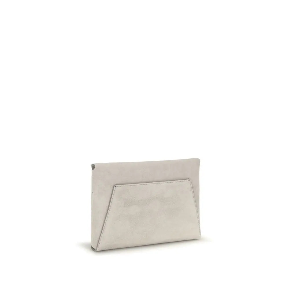 Brunello Cucinelli Brunello Cucinelli Gray Calf Leather Bos Taurus Shoulder Bag