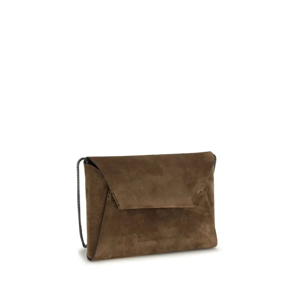 Brunello Cucinelli Brunello Cucinelli Brown Calf Leather Bos Taurus Shoulder Bag