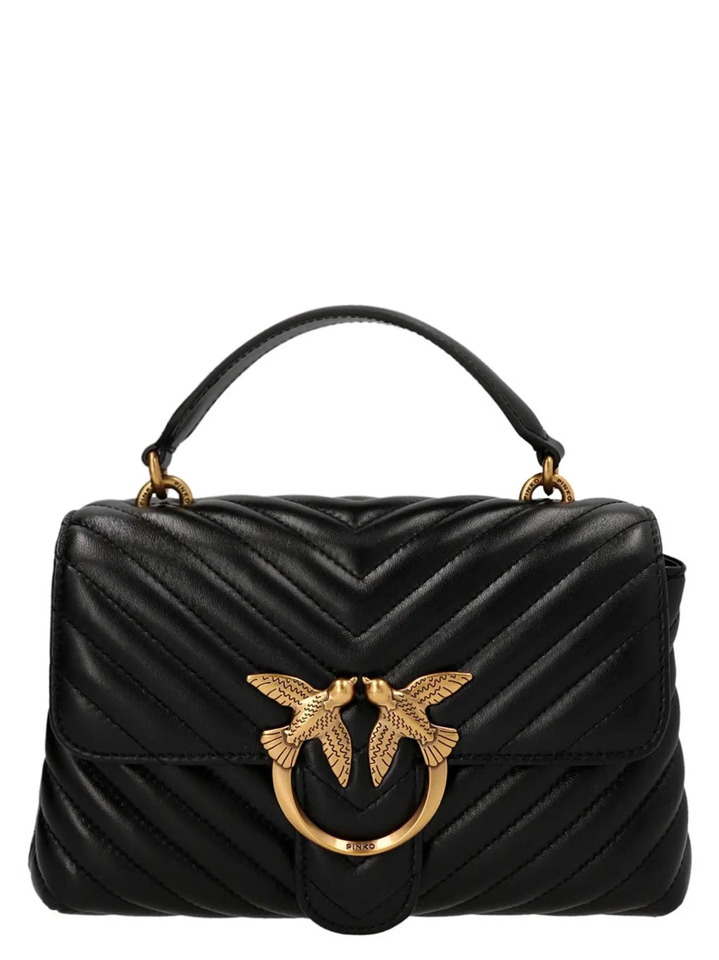 PINKO PINKO Black Lambskin Handbag
