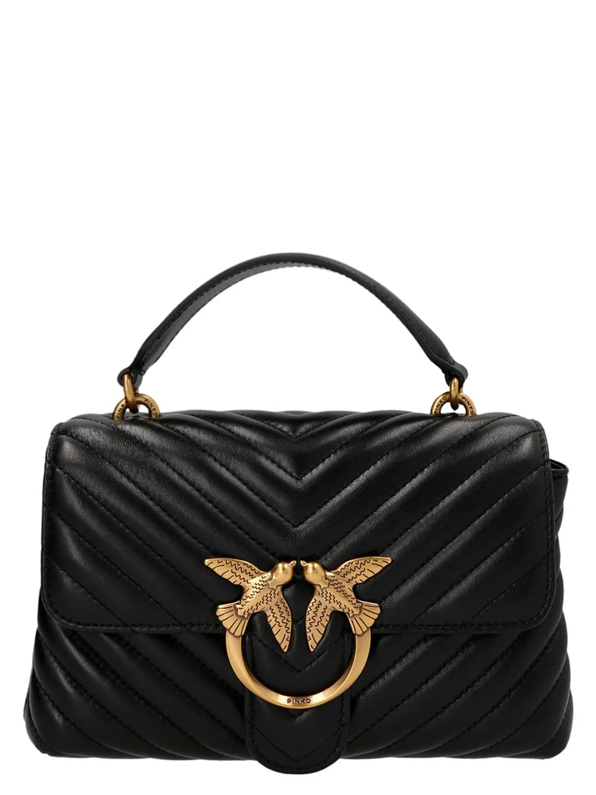 PINKO PINKO Black Lambskin Handbag