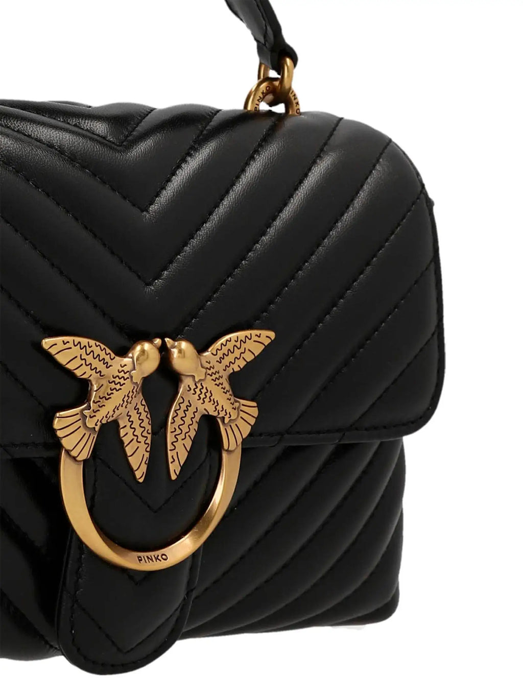 PINKO PINKO Black Lambskin Handbag