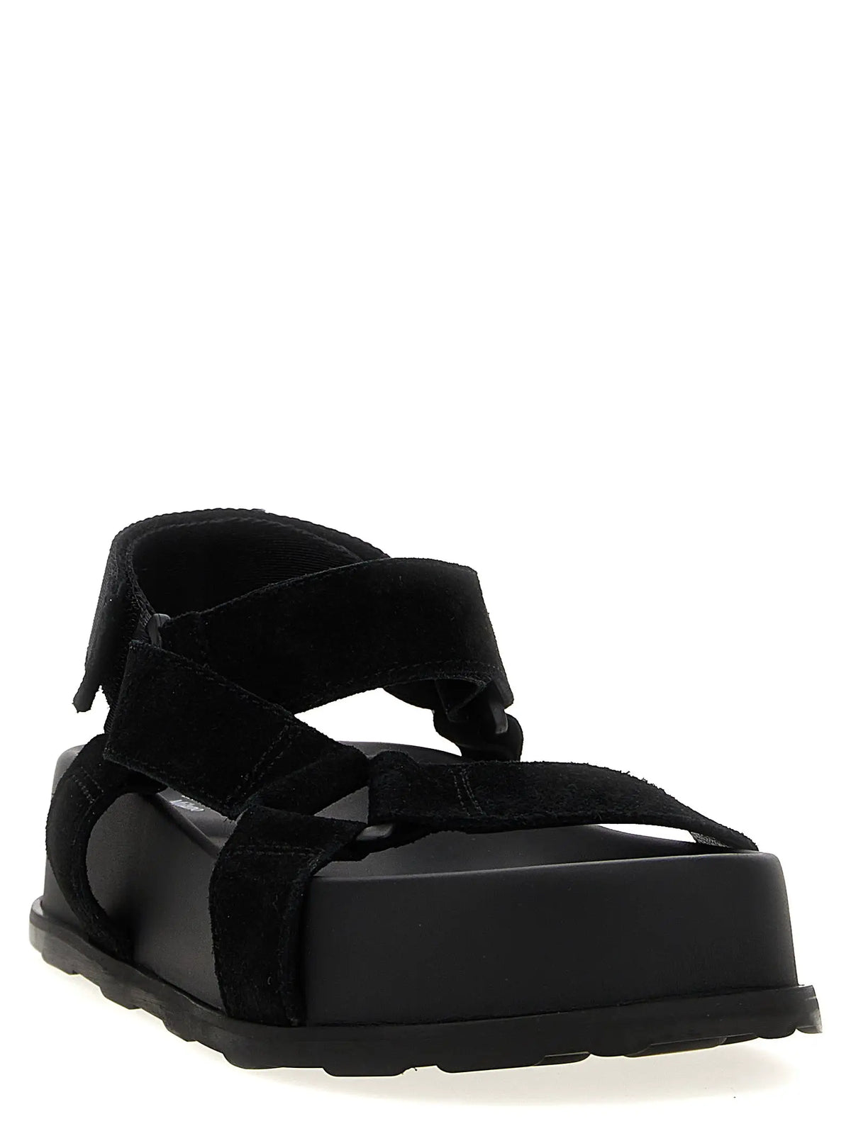 Moschino Moschino Black Calfskin Flat Sandals