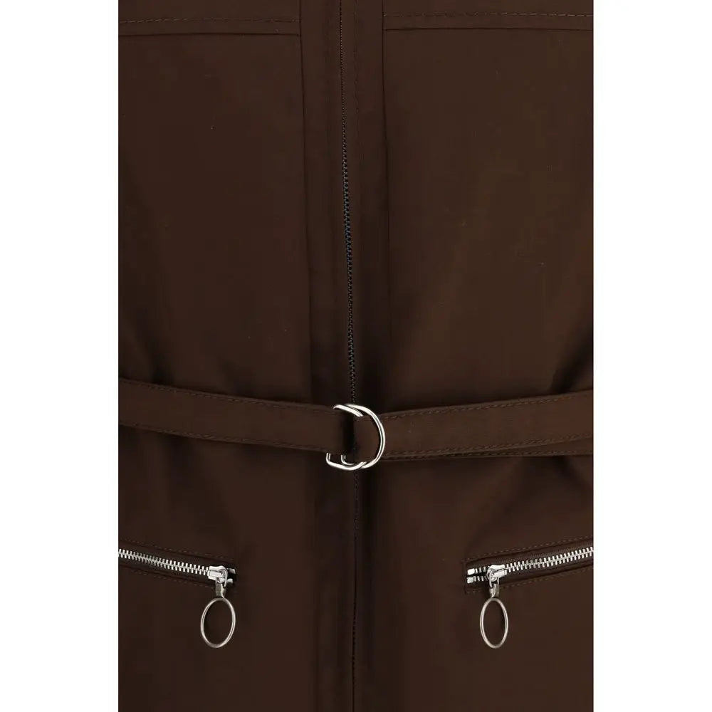 Prada Prada Brown Polyester Full-Length Jacket
